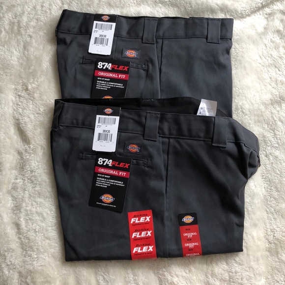 3 pairs NWT Dickies Flex Original Fit Grey Pants - Picture 1 of 6